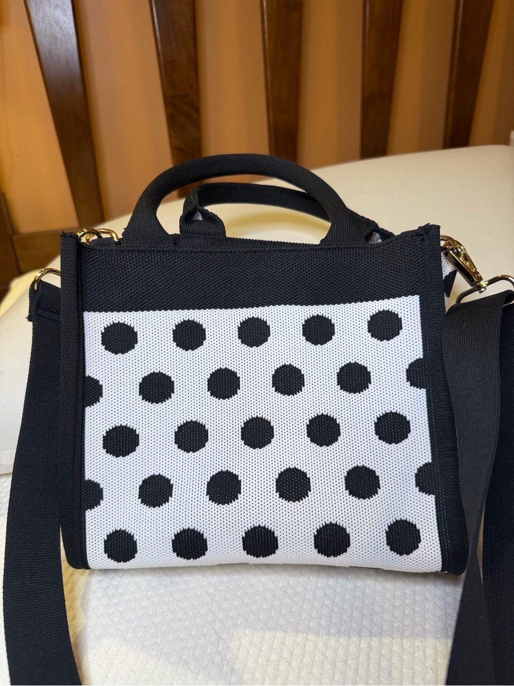 Kate Spade x Target Black & White Polka Dot Crossbody Bag - Picture 4 of 7